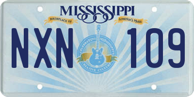 MS license plate NXN109