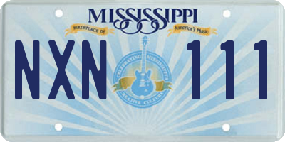 MS license plate NXN111