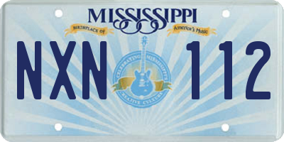MS license plate NXN112