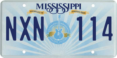 MS license plate NXN114