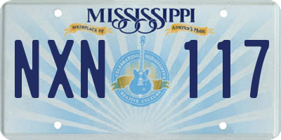 MS license plate NXN117