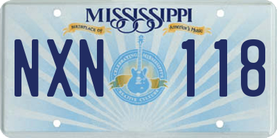 MS license plate NXN118