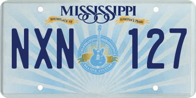 MS license plate NXN127