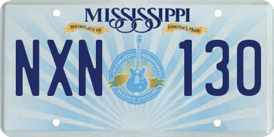 MS license plate NXN130
