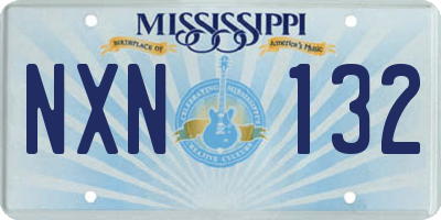 MS license plate NXN132