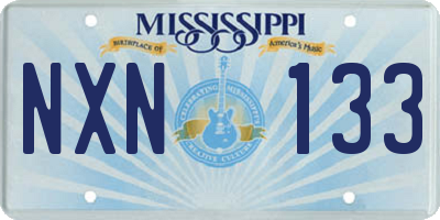 MS license plate NXN133