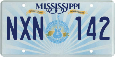 MS license plate NXN142