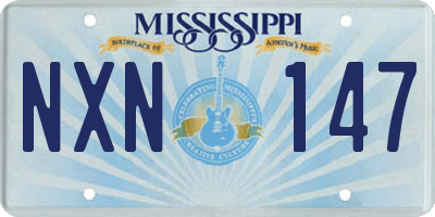 MS license plate NXN147