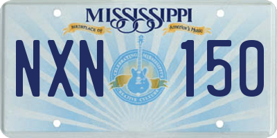MS license plate NXN150