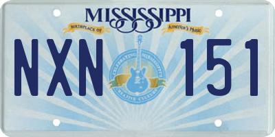 MS license plate NXN151