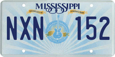 MS license plate NXN152