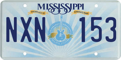MS license plate NXN153