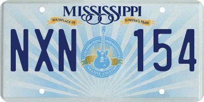 MS license plate NXN154