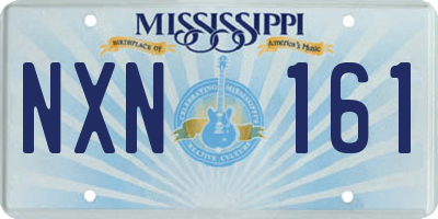 MS license plate NXN161