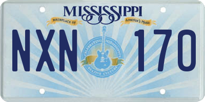 MS license plate NXN170