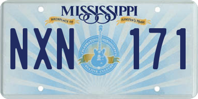MS license plate NXN171