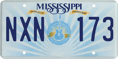 MS license plate NXN173
