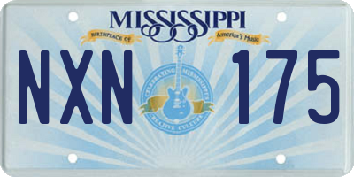 MS license plate NXN175
