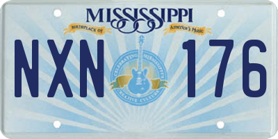 MS license plate NXN176