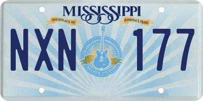 MS license plate NXN177