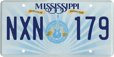 MS license plate NXN179