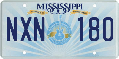 MS license plate NXN180