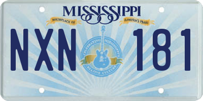 MS license plate NXN181