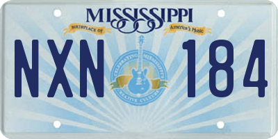 MS license plate NXN184