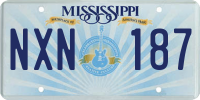 MS license plate NXN187