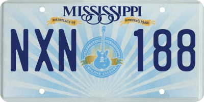 MS license plate NXN188