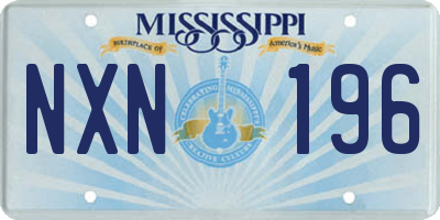 MS license plate NXN196
