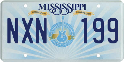 MS license plate NXN199