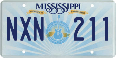 MS license plate NXN211