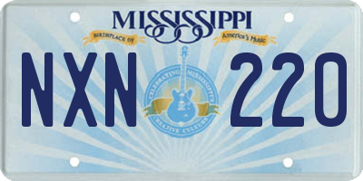 MS license plate NXN220