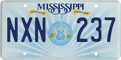 MS license plate NXN237