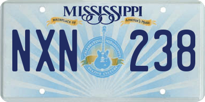 MS license plate NXN238