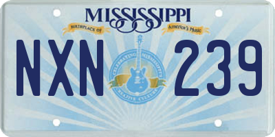 MS license plate NXN239