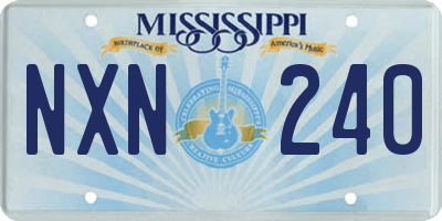 MS license plate NXN240