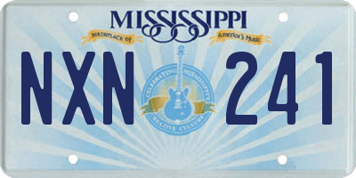 MS license plate NXN241