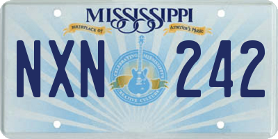 MS license plate NXN242