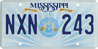MS license plate NXN243