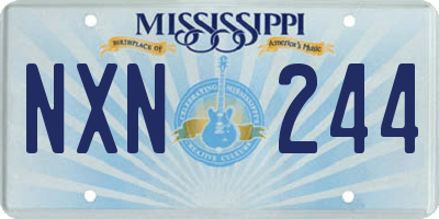 MS license plate NXN244