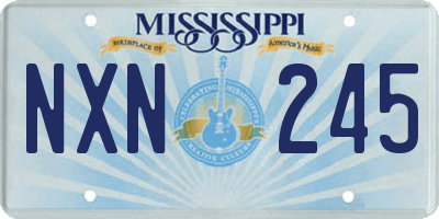 MS license plate NXN245