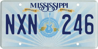 MS license plate NXN246