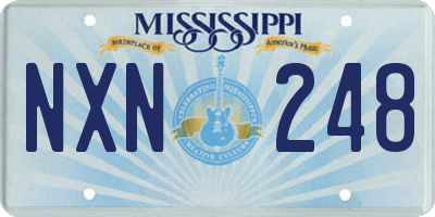 MS license plate NXN248