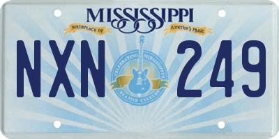 MS license plate NXN249