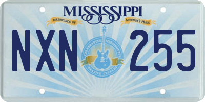 MS license plate NXN255