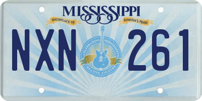 MS license plate NXN261