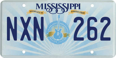 MS license plate NXN262