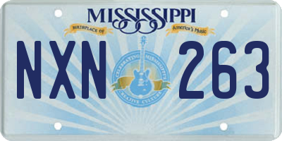MS license plate NXN263